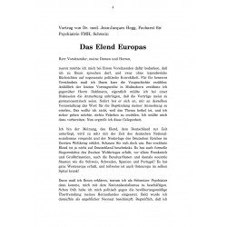 Hegg, Jean-Jacques: Das Elend Europas