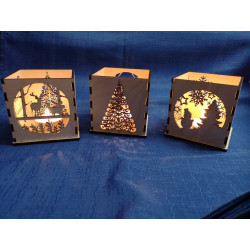 wunderschöne Weihnachtsstecklichter aus Holz
